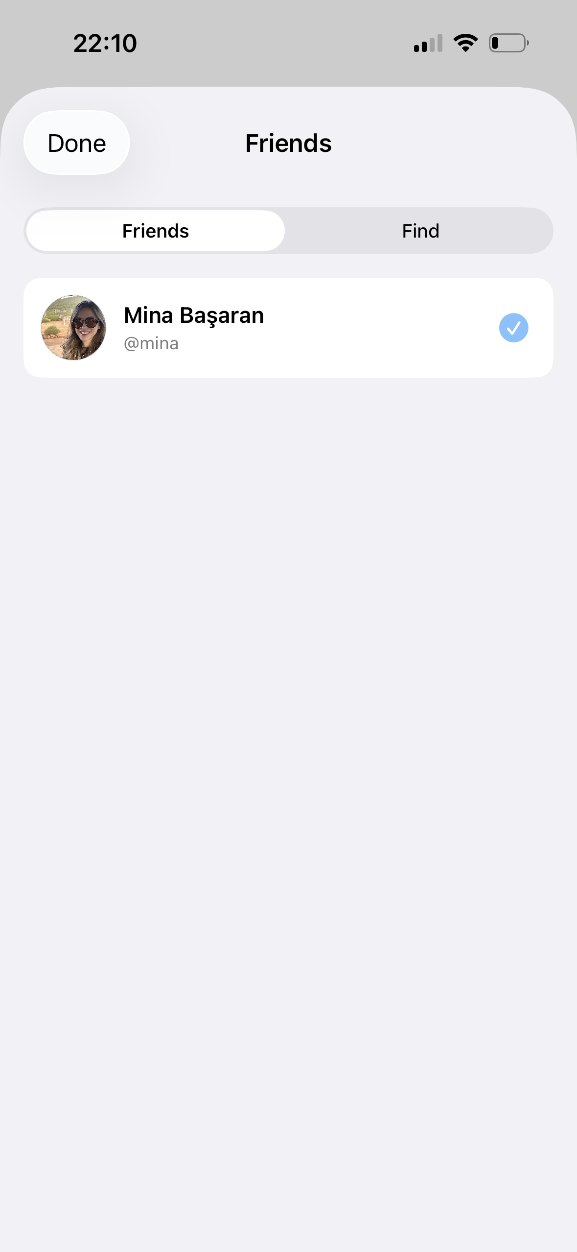 Friends list ekranı