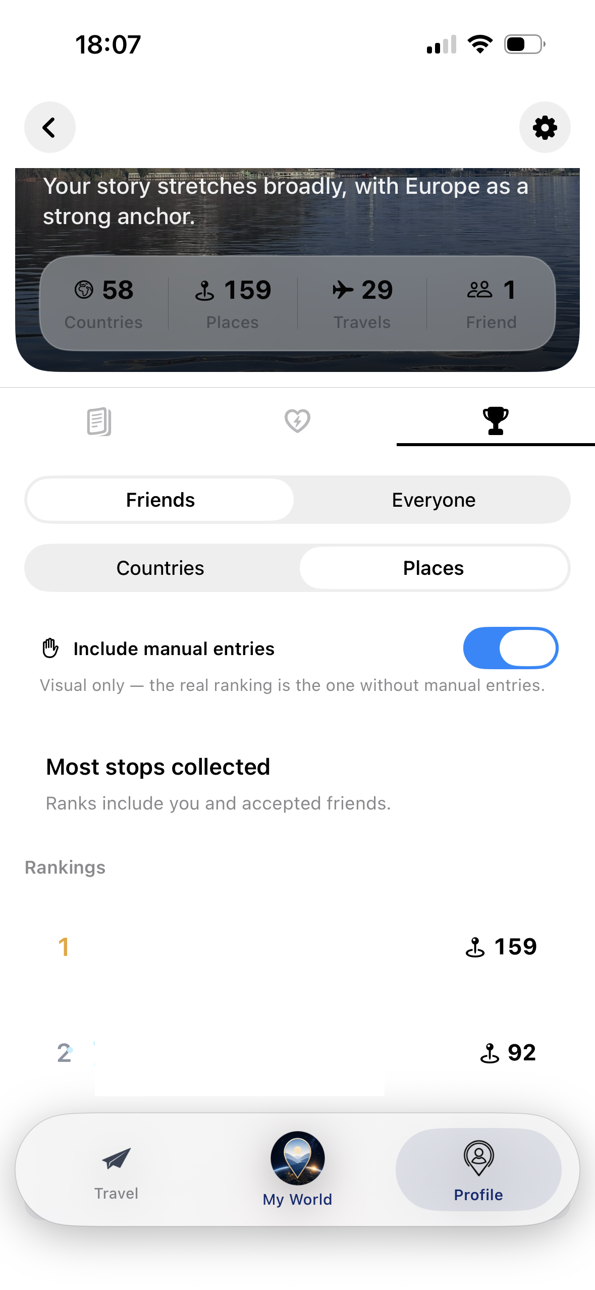 Demo social feature screen