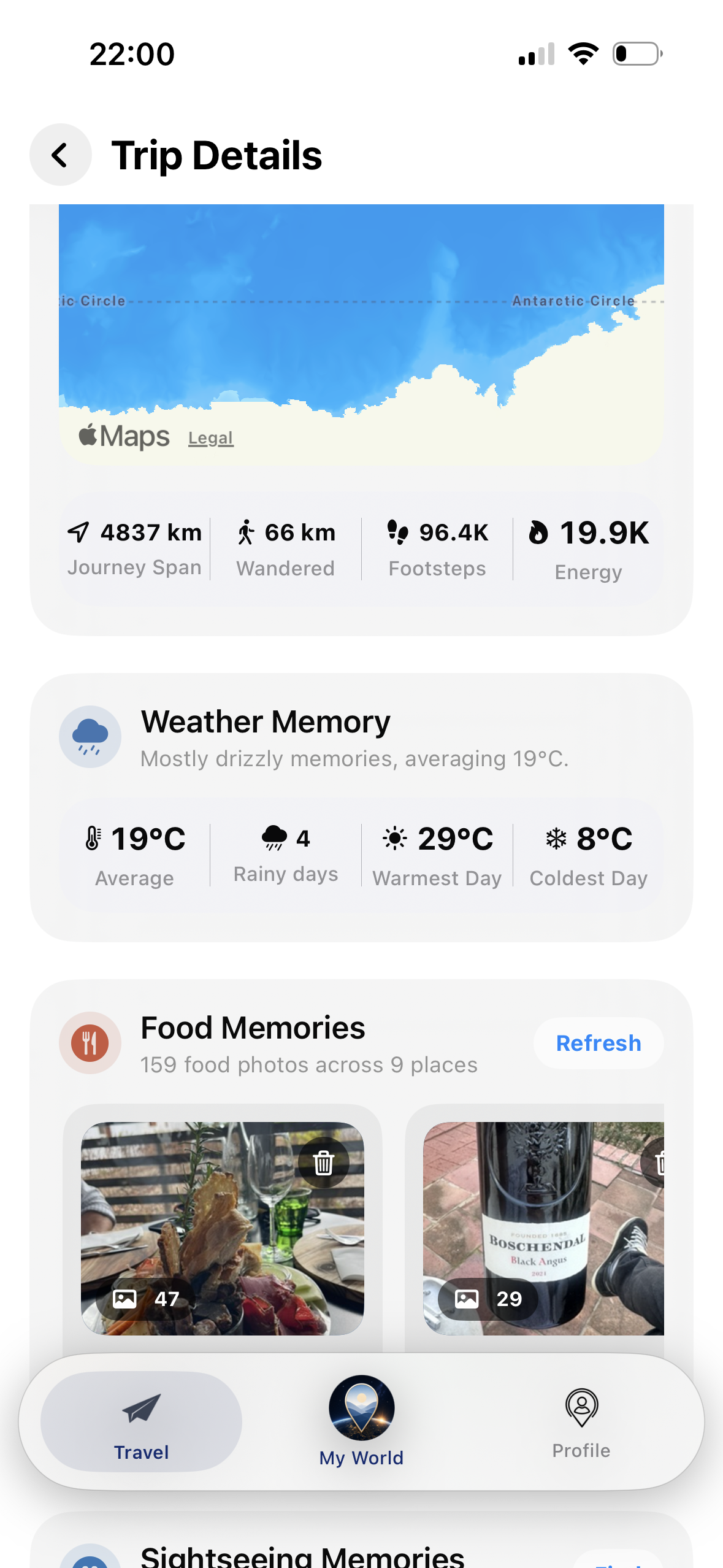 Memory layers screen